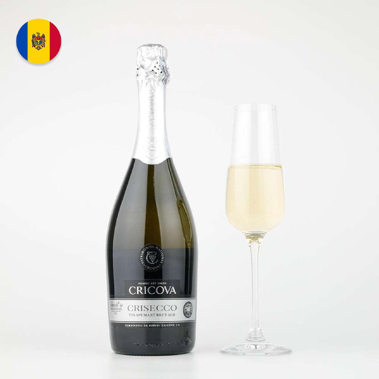 Spumant cricova alb brut crisecco 